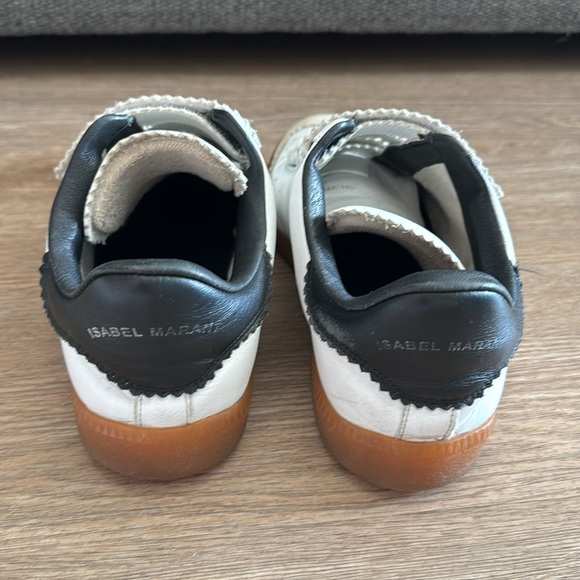 Isabel Marant Beth Perforated Leather Velcro Sneakers 39 - Picture 4 of 6
